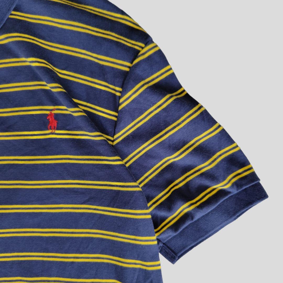[RalphLoren]  border polo shirt / L