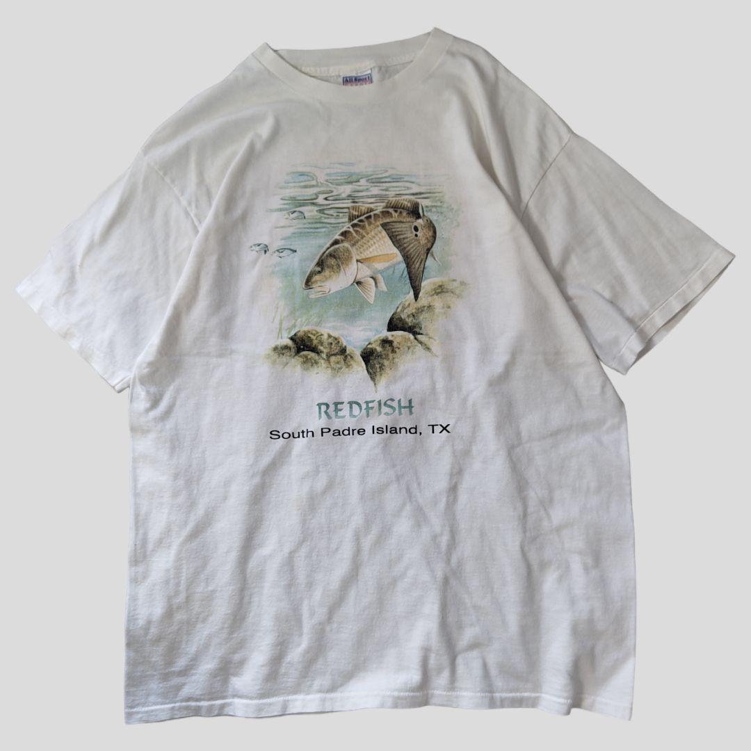 [All Sport] 90s fish print t-shirt / XL