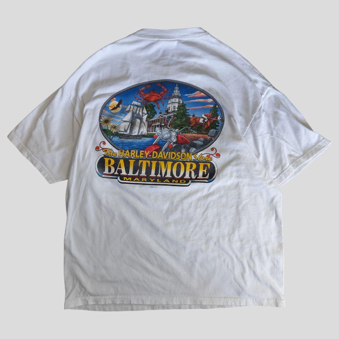[HARLEY DAVIDSON] 00s print t-shirt , made in USA / XL