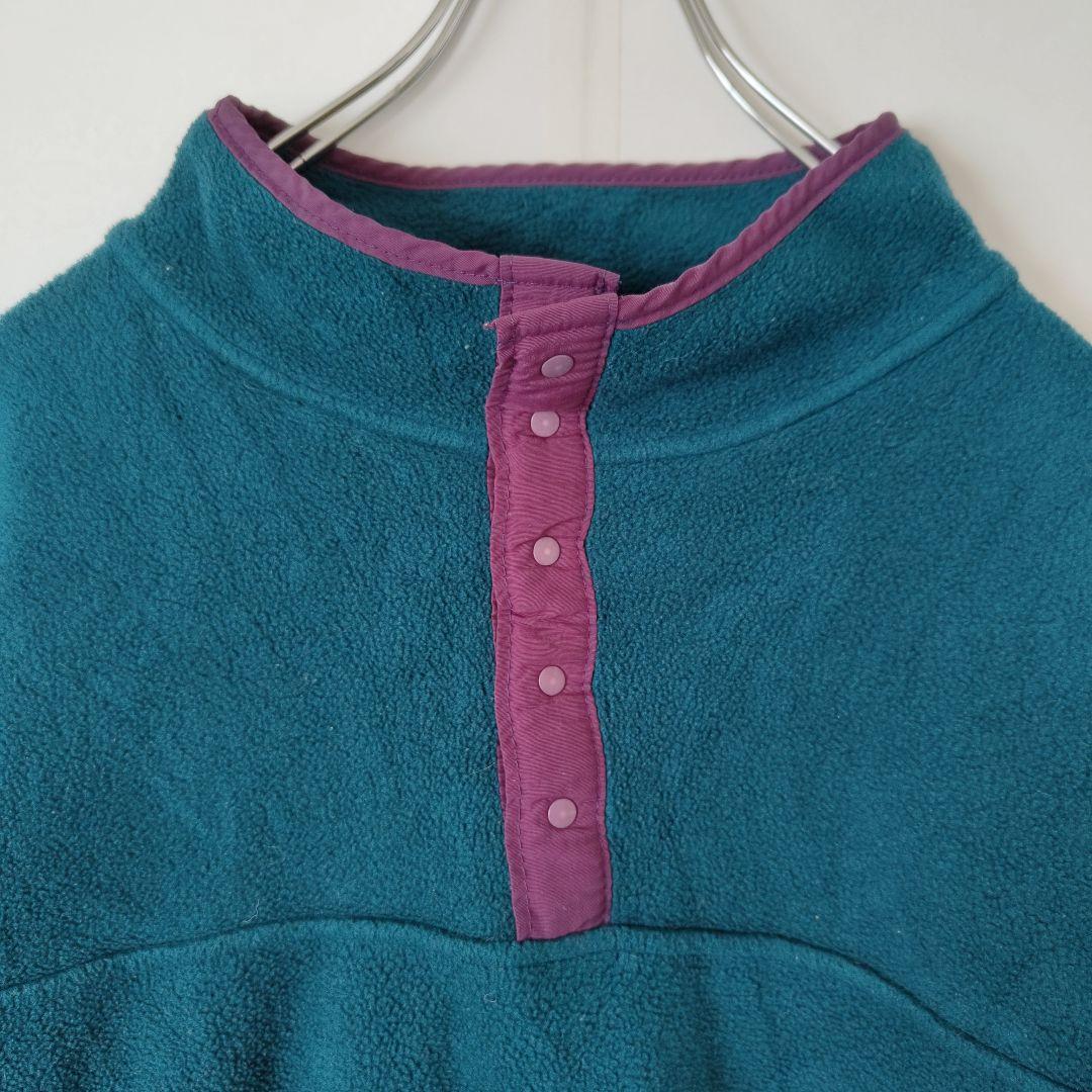 [LANDS' END] half snap fleece jacket, made in U.S.A