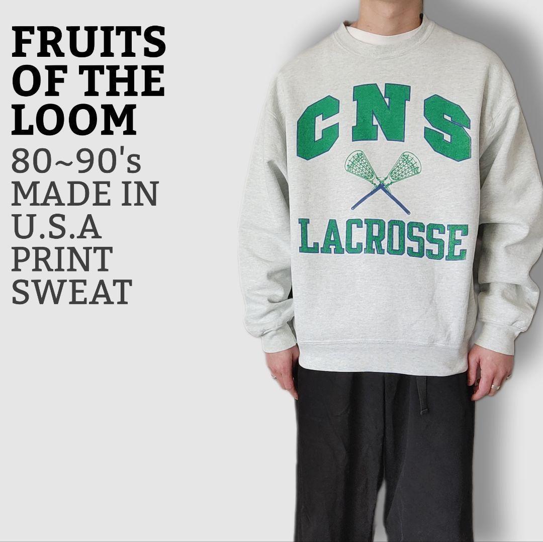 [FRUITS OF THE LOOM] 80~90's print sweat