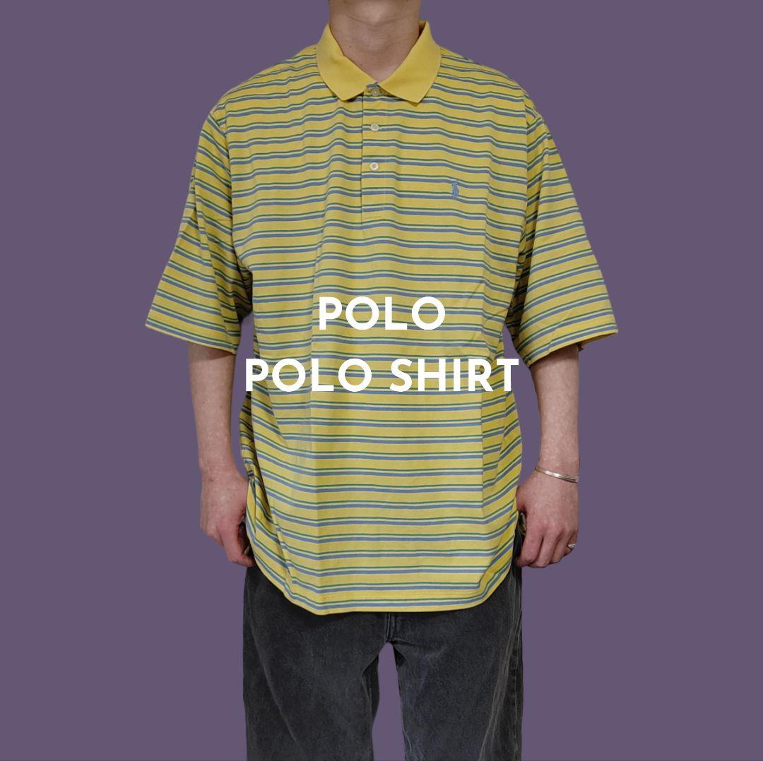 [POLO GOLF] border polo shirt / XL