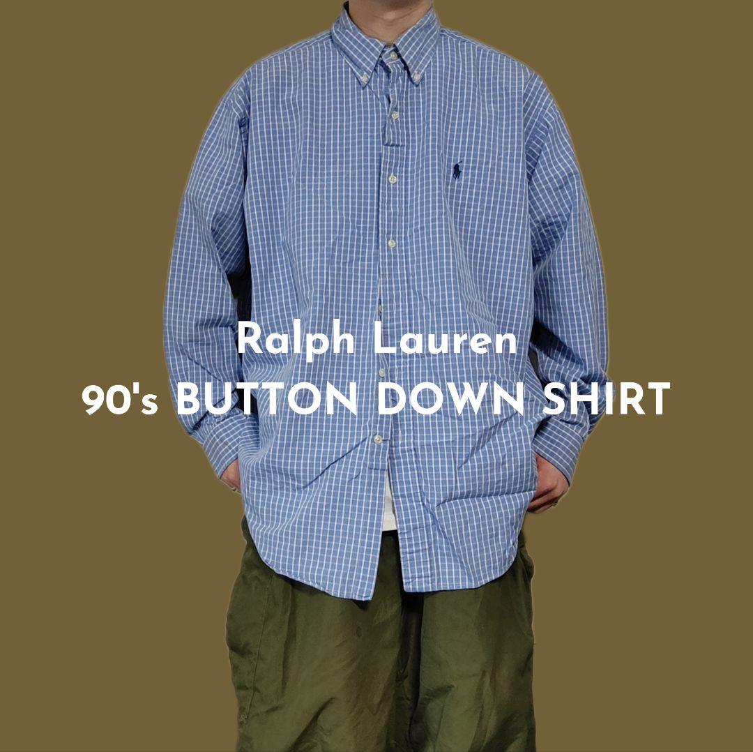 [RalphLauren] 90s button down shirt , L