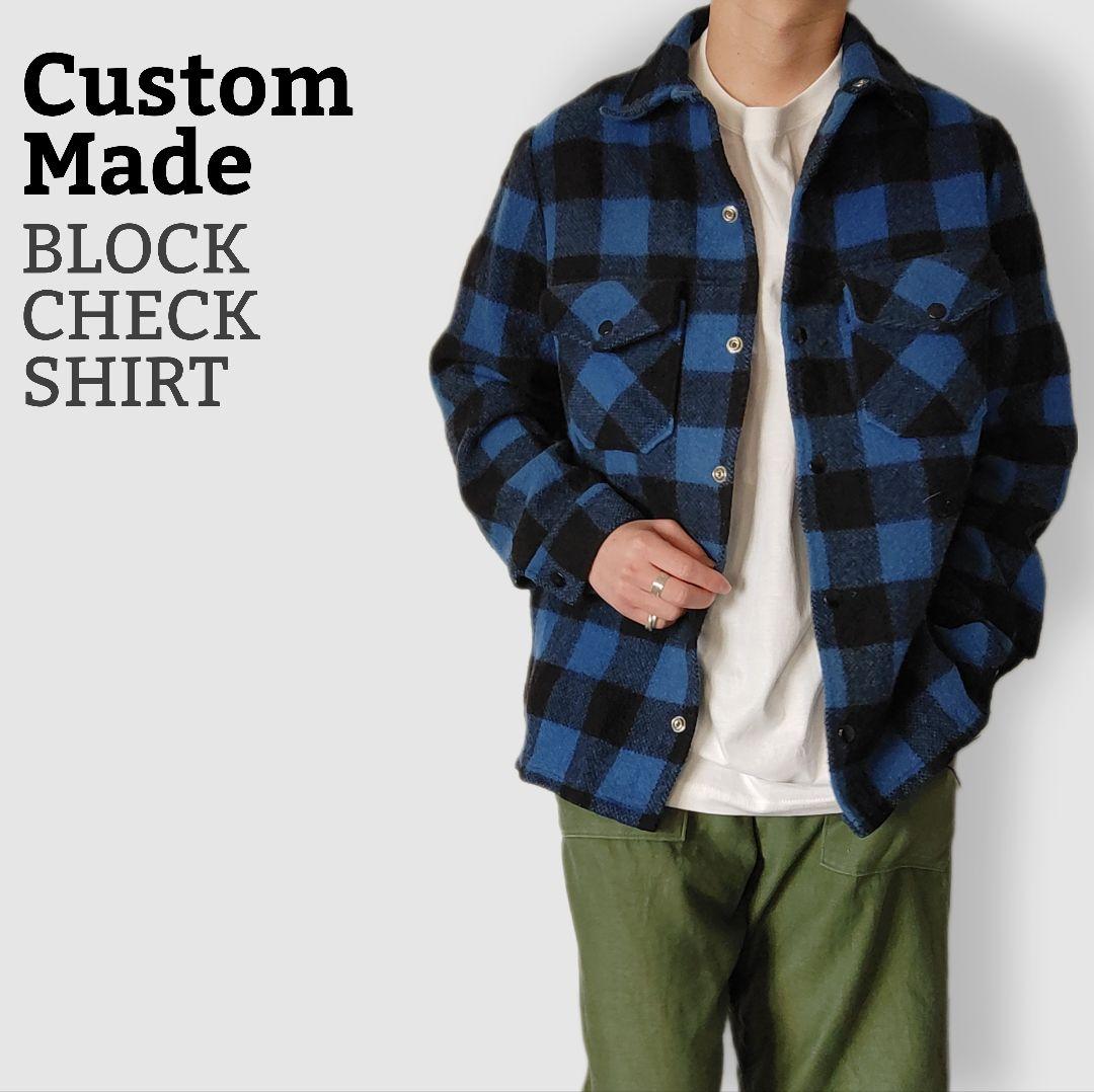 [Custom Made] block check shirt