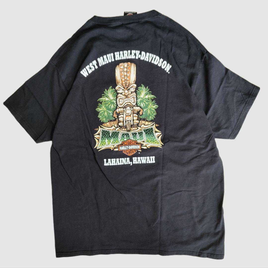 [HARLEY DAVIDSON] print t-shirt / L