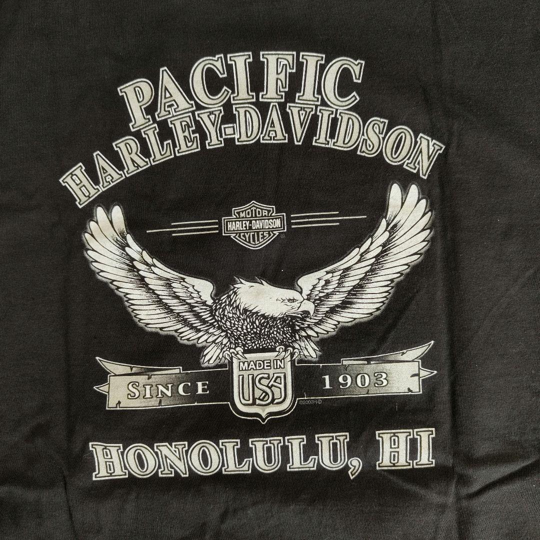[HARLEY DAVIDSON] print t-shirt, made in USA / M