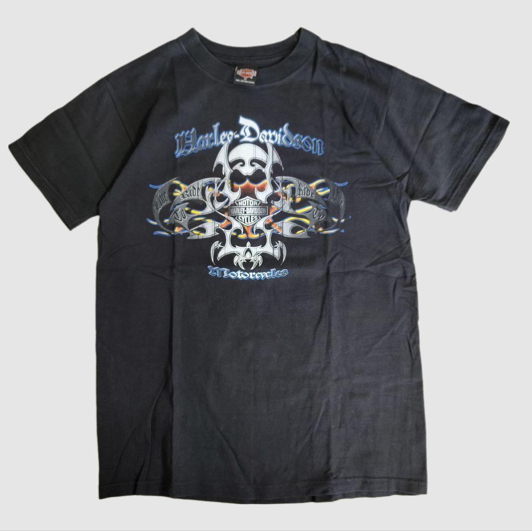 [HARLEY DAVIDSON] print t-shirt, made in USA / M