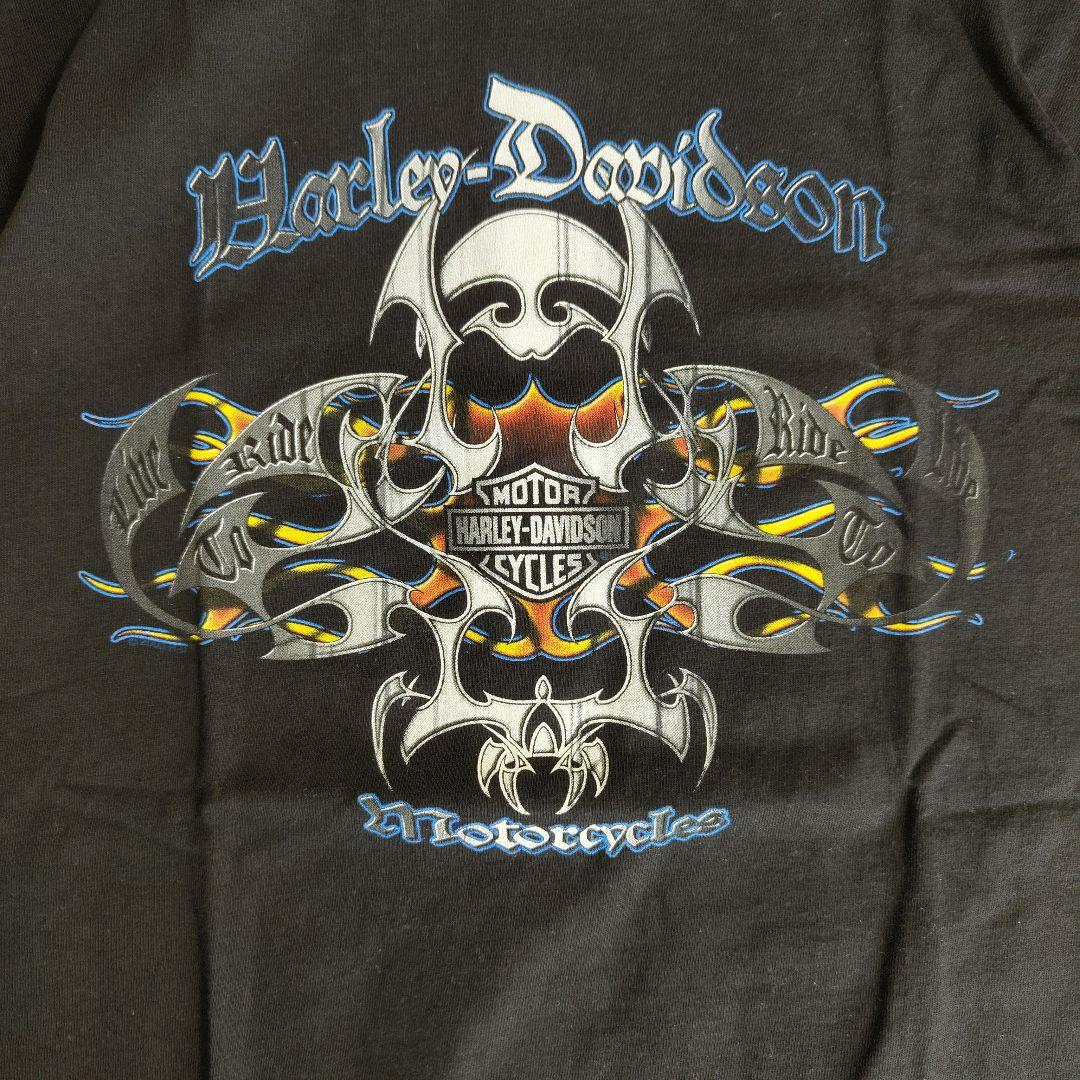 [HARLEY DAVIDSON] print t-shirt, made in USA / M