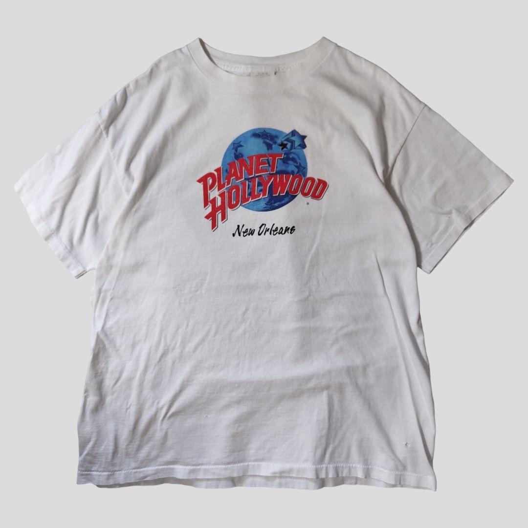 [PLANET HOLLYWOOD] ~90s made in USA, print T-shirt / XL