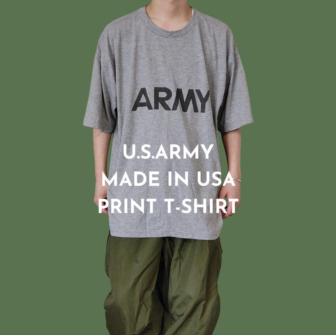 [U.S.ARMY] made in USA, print T-shirt / XL