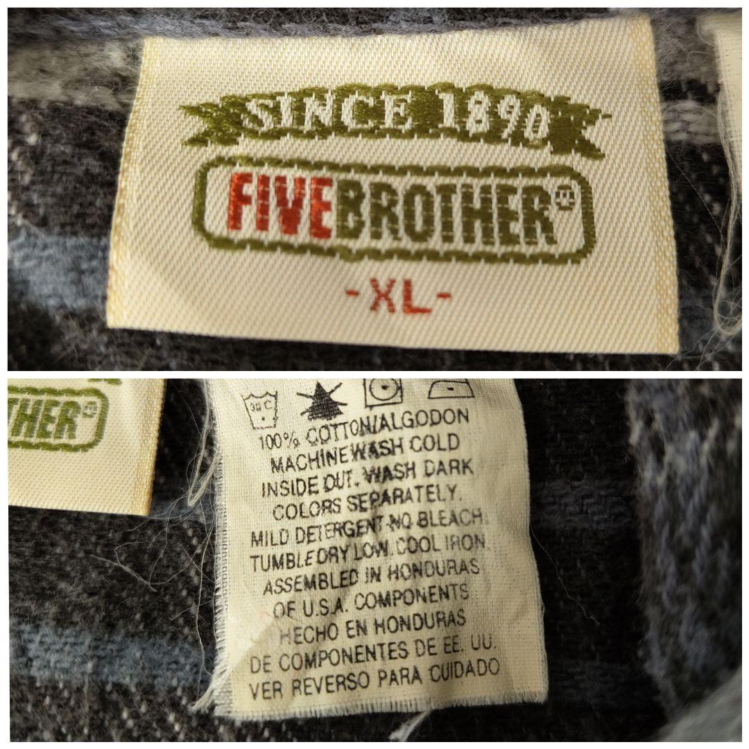 [FIVEBROTHER] 90s frannel shirt / XL