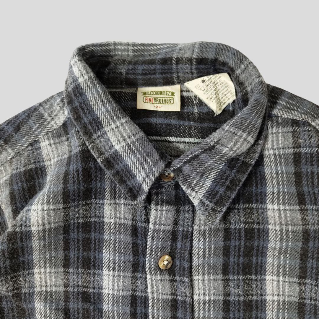 [FIVEBROTHER] 90s frannel shirt / XL