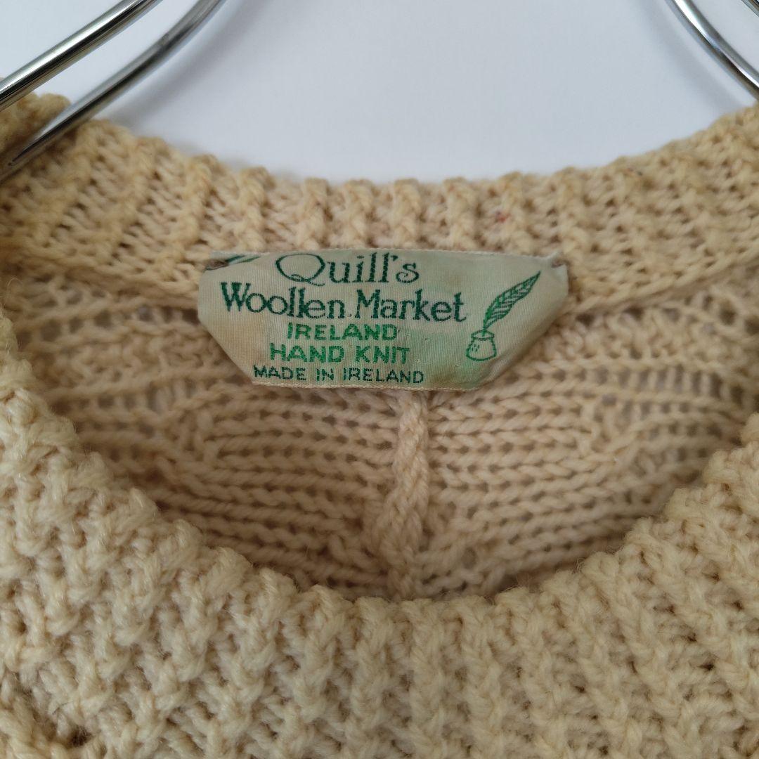 [QUILL'S WOOLLEN MARKET] fisherman sweater, made in IRELAND