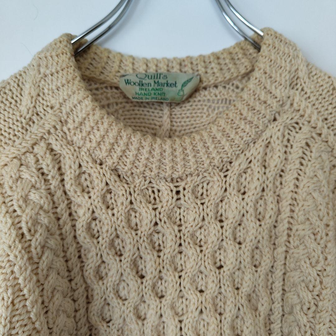 [QUILL'S WOOLLEN MARKET] fisherman sweater, made in IRELAND
