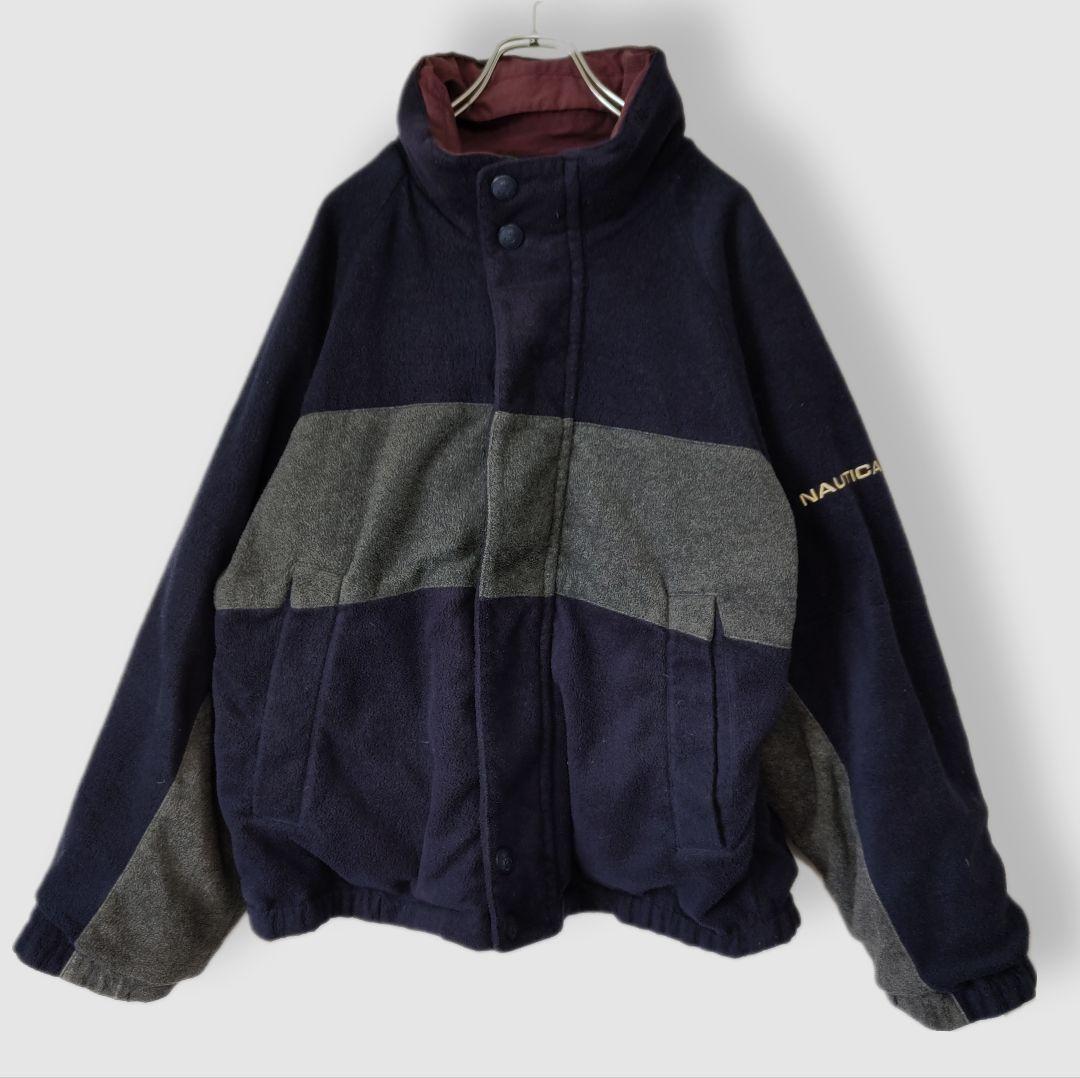 [NAUTICA] 90s reversible nylon jacket