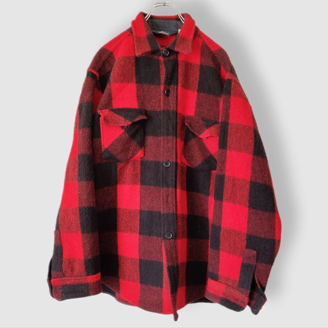 [Woolrich] 80~90's wool shirt, made in U.S.A
