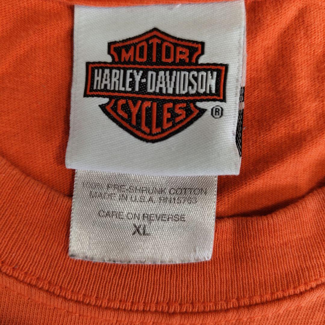 [HARLEY DAVIDSON] print t-shirt , made in USA / XL