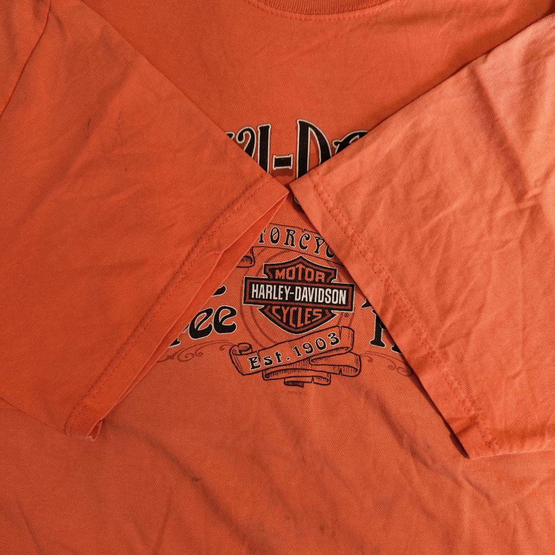 [HARLEY DAVIDSON] print t-shirt , made in USA / XL