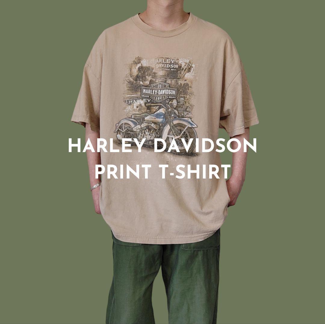 [HARLEY DAVIDSON] print t-shirt / XXL
