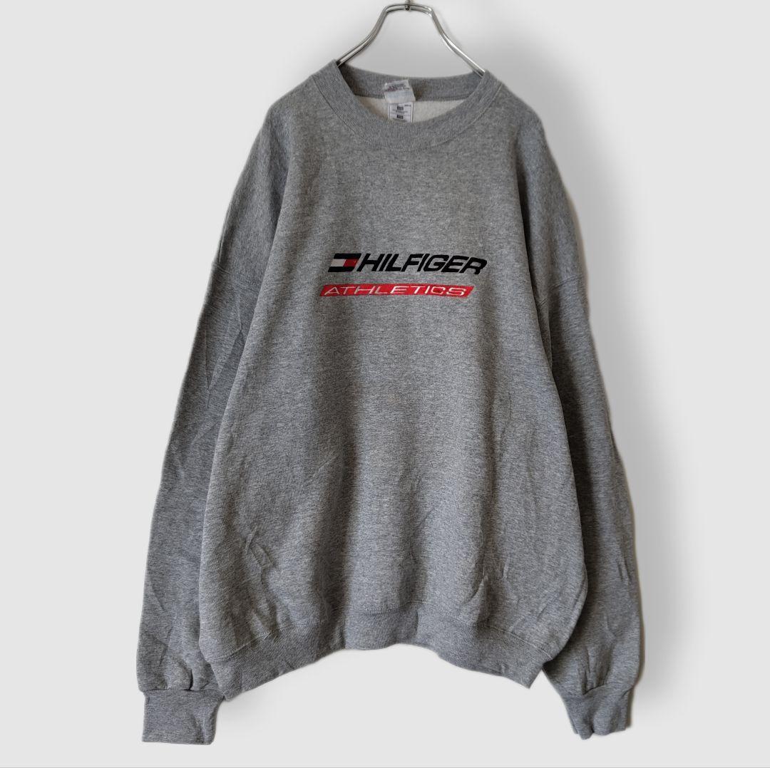 [TOMMY HILFIGER] 90s logo sweat, made in USA