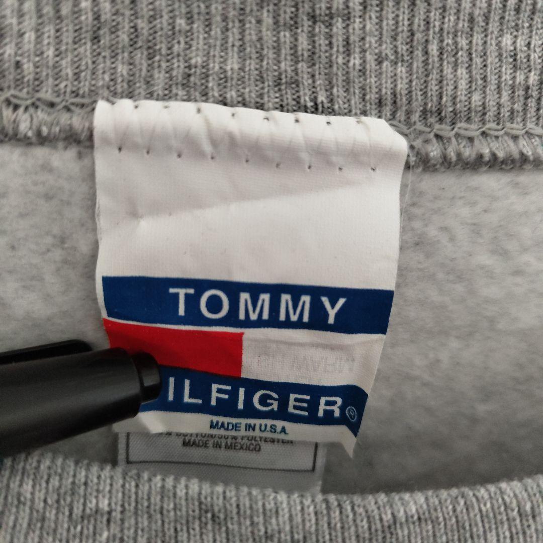 [TOMMY HILFIGER] 90s logo sweat, made in USA