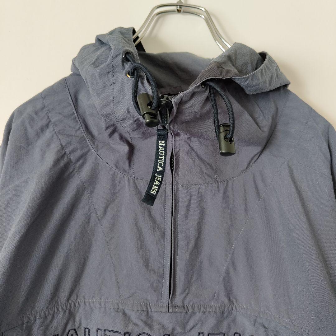 [NAUTICA] half zip nylon jacket / L